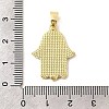 Brass Enamel Pendants KK-I378-18G-4