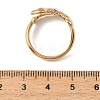 304 Stainless Steel & Crystal Rhinestone Cuff Open Rings RB-G001-03G-02-3