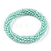 Crochet Glass Beads Braided Stretch Bracelet BJEW-K232-01C-1