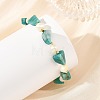 Raw Natural Amazonite Nuggets and Natural Cultured Freshwater Pearl Bead Beaded Bracelets BJEW-JB14387-02-2