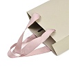 Paper Gift Tote Bags with Pink Ribbon Handles ABAG-K004-03-2