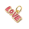 Brass Enamel Charms KK-A268-10G-02-2