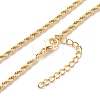 Brass Twist Rope Chains Necklace for Women NJEW-P265-15G-1