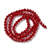 Opaque Solid Color Imitation Jade Glass Beads Strands GLAA-F029-P4mm-01-2