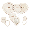 1 Set Wood Macrame Leaf/Flower Cutting Template DIY-BC0009-99-1