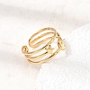 304 Stainless Steel Cuff Open Rings SA-CBAD22F-01G-F-4