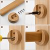 12 Sets Beech Wood Closet Pole Socket FIND-CA0004-90-5