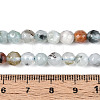 Dyed Natural White Jade Beads Strands G-T139-6mm-60-23-5