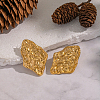 Textured Organic Shape 304 Stainless Steel Stud Earrings OD6068-5