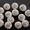 Grade A Rhinestone Pave Disco Ball Beads RB-Q104-12-1