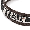 Braided Microfiber Leather Multi-strand Bracelets BJEW-B096-30A-2