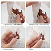 2 Pairs 2 Colors Leather Undamaged Bag D Ring Connector FIND-CA0007-92-4