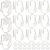 SOFPLATE 24Pcs Brass Clip-on Earring Converters Findings KK-SP0001-16S-1