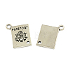 Tibetan Style Alloy Rectangle with Word Passport Links connectors LS-TIBE-Q037-005-RS-1