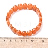 Natural Red Aventurine Faceted Beaded Stretch Bracelets for Women BJEW-K251-07N-5