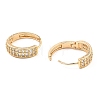 Brass Micro Pave Cubic Zirconia Hoop Earrings EJEW-D078-15KCG-2