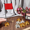 10Pcs 2 Colors Plastic Stick Flag Holder KY-CP0001-32-3