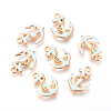 Enamel Pendants X-ENAM-WH0006-A01-2