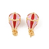 Brass Enamel Pendant Bails KK-H524-13G-1
