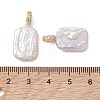 Natural Baroque Keshi Pearl Pendants PALLOY-JF05477-2
