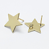 Brass Stud Earring Findings KK-F728-10G-NF-2