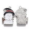 Halloween Theme Alloy Enamel Pendants X-ENAM-J649-03P-2