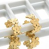 Ion Plating(IP) 304 Stainless Steel Flower Cuff Earrings for Women X-EJEW-A118-03G-4