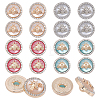 16Pcs 4 Styles Resin Shank Buttons BUTT-ME0001-47-1