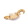 Lizard Alloy Crystal AB Rhinestone Brooches with Resin JEWB-I034-26G-01-2