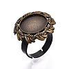 Adjustable Alloy & Iron Bezel Cup Ring Base with Rotatable Tray MAK-T012-01AB-1