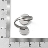 304 Stainless Steel Open Cuff Ring Findings STAS-E124-05B-P-4