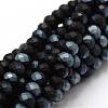 Half Rainbow Plated Faceted Rondelle Glass Bead Strands EGLA-L007-G07-2mm-1