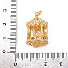 Brass Micro Pave Clear Cubic Zirconia Clear Locket Pendants KK-H524-09G-3