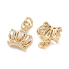 SHEGRACE Brass Micro Pave Cubic Zirconia Pendants XGRQ3D355-516G-2