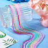  10 Strands 10 Colors Transparent Gradient Color Glass Beads Strands GLAA-TA0001-55-18