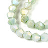 Anti-Tarnish Electroplate Bicone Glass Beads Strands X-EGLA-T021-4mm-16-09-3