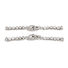 Brass Micro Pave Clear Cubic Zirconia Fold Over Clasps KK-U059-64P-1
