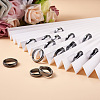 15Pcs 15 Styles Synthetic Hematite Plain Band Finger Rings RJEW-BY0001-01-6