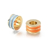 Brass Enamel European Beads KK-Z163-03G-2