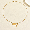 201 Stainless Steel Oval Tag Hollow Butterfly Infinity Symbol Pendant Necklaces for Women KK1320-5