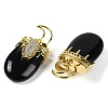 Natural Obsidian Pendants G-L524-17G-01-2