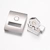 304 Stainless Steel Magnetic Clasps STAS-G071-40P-4