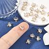 SHEGRACE Brass Pave Cubic Zirconia Rectangle Connector Charms XGRQ2O372-438A-G-5