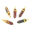 Natural Polychrome Jasper/Picasso Stone/Picasso Jasper Bullet Double Terminated Pointed Pendants G-G902-B26-3