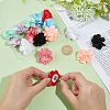 16Pcs 8 Style Cloth & Iron Brooches JEWB-PH01308-3