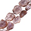 Natural Purple Phantom Quartz/Purple Lodolite Quartz Slice Beads Strands G-N362-11A-01-2