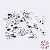 Anti-Tarnish Rhodium Plated 925 Sterling Silver Cord Ends STER-F036-21P-2.5mm-1