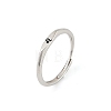 Rhodium Plated 925 Sterling Silver Adjustable Rings RJEW-S397-01P-07-4
