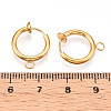 PVD Vacuum Plating 316 Surgical Stainless Steel Clip-on Hoop Earrings STAS-S101-13mm-01G-3