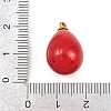 304 Stainless Steel Resin Pendants STAS-K322-10B-02-3